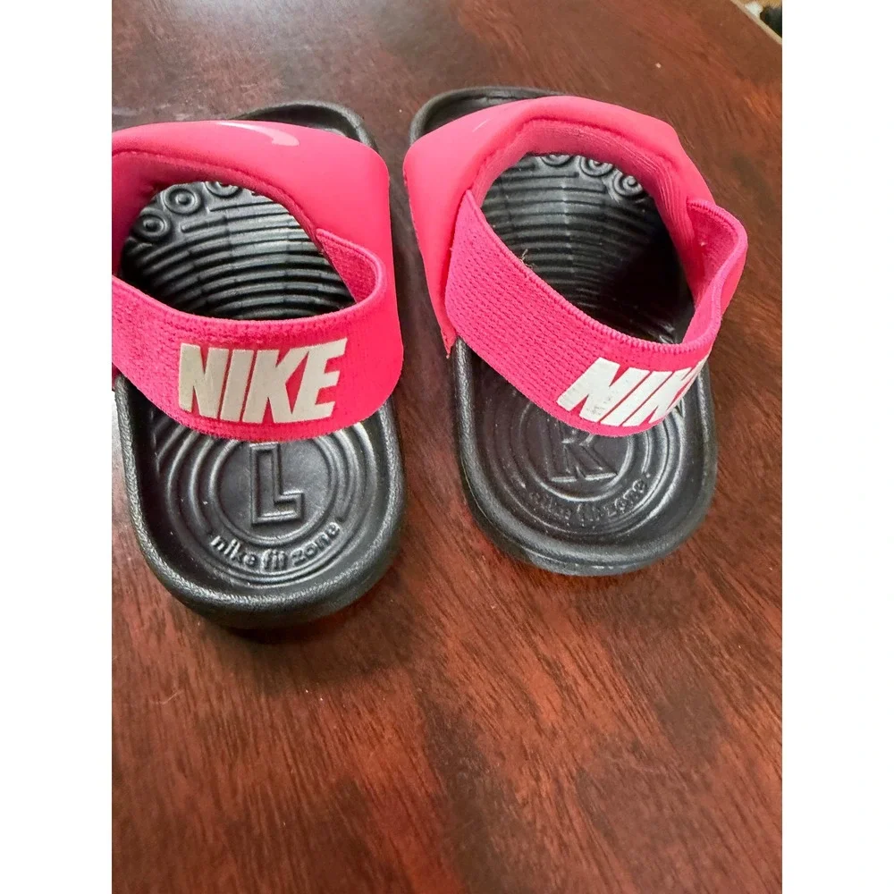 Nike Kawa Slide SE Baby Toddler Sandals Pink Black BV1094-610 Size 4C